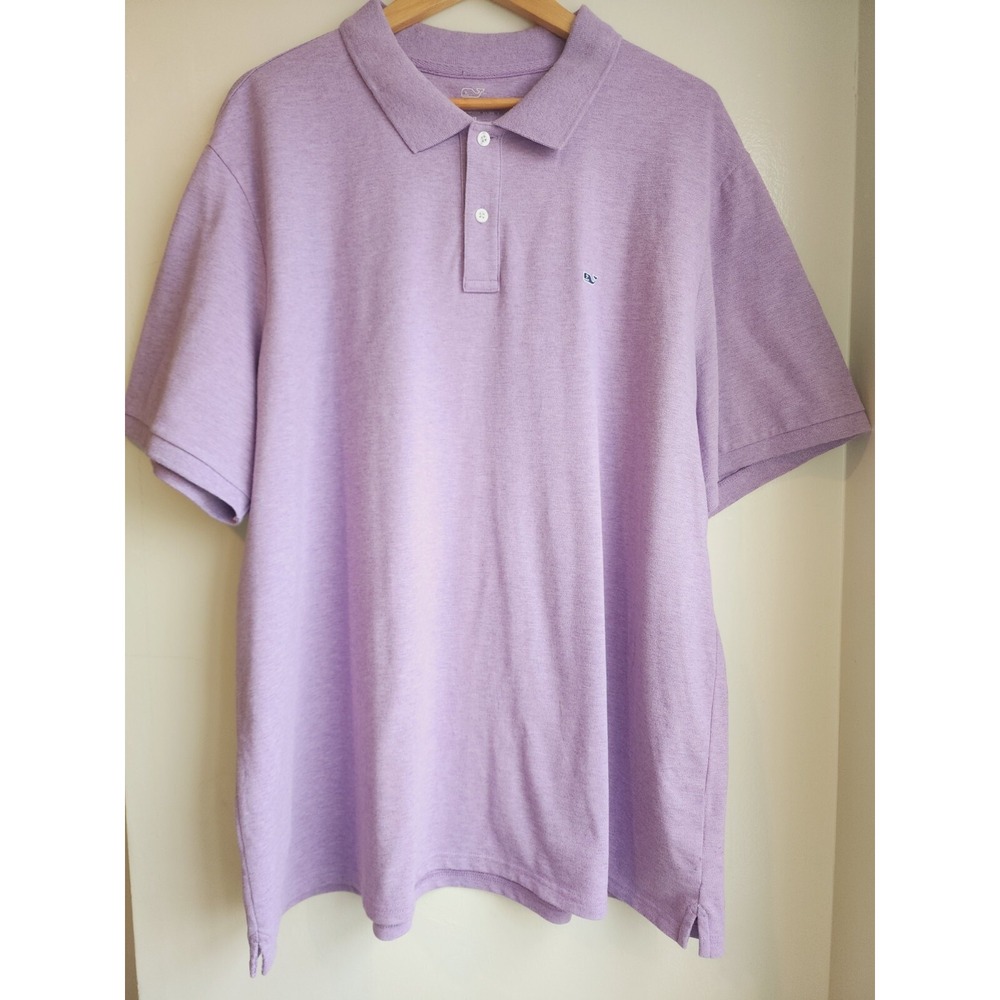 Vineyard Vines Mens Polo Shirt Purple Size XXL Short Sleeve